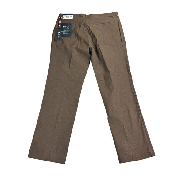 Tommy Hilfiger Mens TH Flex Finn Modern Fit Twill Pants Tobacco Brown 38x32 - Picture 3 of 4